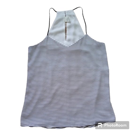 Express Women's Black & White Striped V-neck Camisole Tank Top size Small - Picture 8 of 8